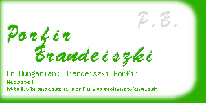 porfir brandeiszki business card